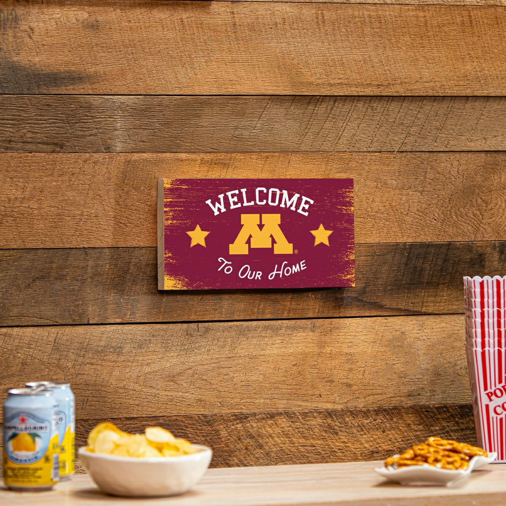 University of Minnesota Wood Wall Sign, 6x11, Collegiate, Home