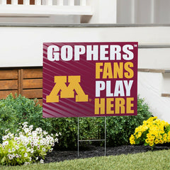 University of Minnesota Coroplast Yard Sign "Fans Play Here", Collegiate, Home