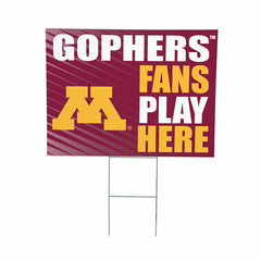 University of Minnesota Coroplast Yard Sign "Fans Play Here", Collegiate, Home
