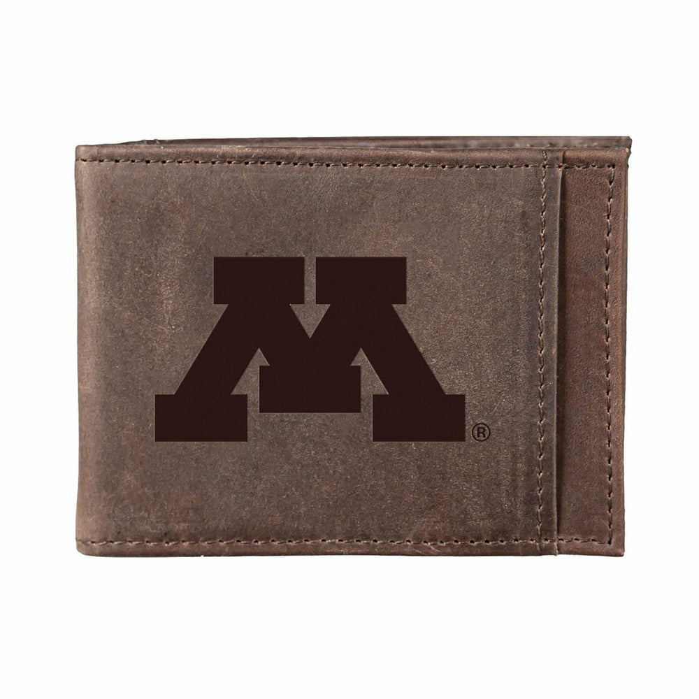 Front Pocket Wallet w/ RFID Blocking, University of Minnesota, Brown, Collegiate, Home