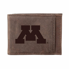 Front Pocket Wallet w/ RFID Blocking, University of Minnesota, Brown, Collegiate, Home
