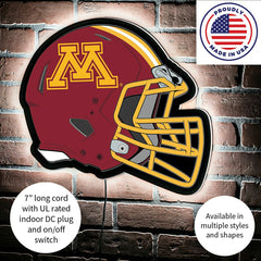 LED Wall Decor, Helmet, University of Minnesota, Collegiate, Home