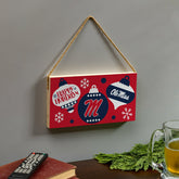 University of Mississippi Holiday Wood Wall Sign, 6x11, Collegiate, Home