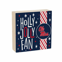 University of Mississippi Block, Holiday, 6x6, Collegiate, Home