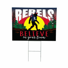 University of Mississippi Yard Sign, Bigfoot, Collegiate, Home