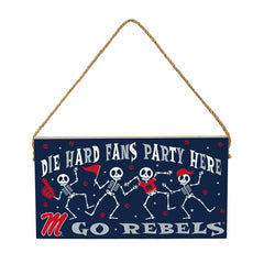 University of Mississippi Halloween Wood Wall Sign, 6x11, Collegiate, Home