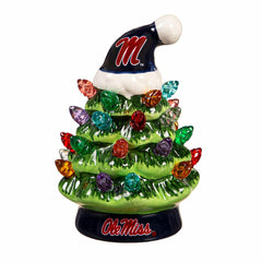 4" Mini LED Tabletop Christmas Tree, Set of 2, University of Mississip, Collegiate, Home