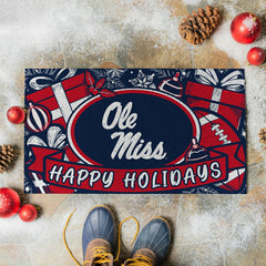 University of Mississippi Holiday PVC Mat, 28"x16", Collegiate