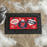 University of Mississippi Holiday Flocked Coir Sassafras Switch Mat, 2, Collegiate