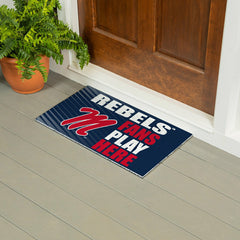 University of Mississippi Fan Mat, 28"x16", Collegiate