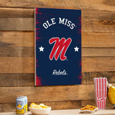 University of Mississippi Wood Wall Sign, 16x24, Collegiate, Home