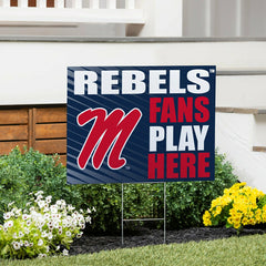University of Mississippi Coroplast Yard Sign "Fans Play Here", Collegiate, Home