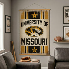 University of Missouri, Canvas Wall Tapestry, Large, 54x36, Collegiate, Home