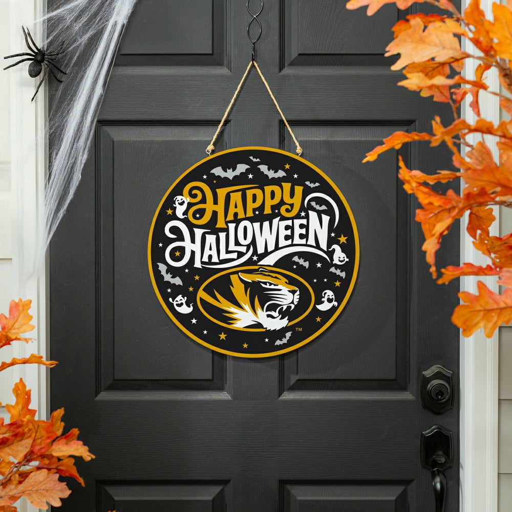 University of Missouri Halloween Round Door Décor with Hanging Rope, 1, Collegiate, Home