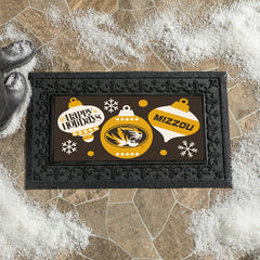 University of Missouri Holiday Flocked Coir Sassafras Switch Mat, 22"x, Collegiate