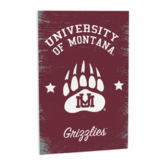 University of Montana Wood Wall Sign, 16x24, Collegiate, Home