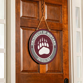 University of Montana Round Door Décor with Hanging Rope, 18x18, Collegiate, Home