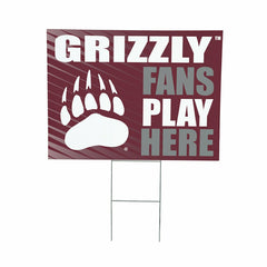 University of Montana Coroplast Yard Sign "Fans Play Here", Collegiate, Home