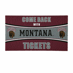 28" x 16" PVC Trapper Mat, Come Back with Tickets, University of Monta, Collegiate