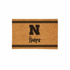 University of Nebraska Large One Color Coir Mat, 36"x24", Collegiate