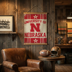 University of Nebraska, Canvas Wall Tapestry, Medium, 36x24, Collegiate, Home
