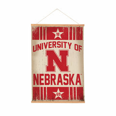 University of Nebraska, Canvas Wall Tapestry, Medium, 36x24, Collegiate, Home