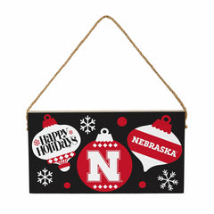 University of Nebraska Holiday Wood Wall Sign, 6x11, Collegiate, Home