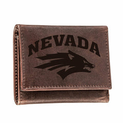 University of Nevada, Reno, Tri-Fold Wallet, Brown, CH, 100% Genuine L, Collegiate, Home