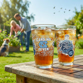 University of North Carolina 16oz Glass pint, Set of 2, Collegiate, Home