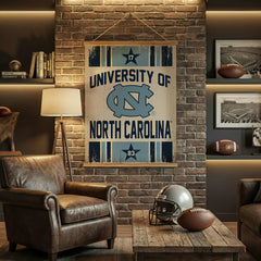 University of North Carolina, Canvas Wall Tapestry, Large, 54x36, Collegiate, Home