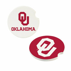 University of Oklahoma Car Coaster Set, 2pc, Collegiate, Home