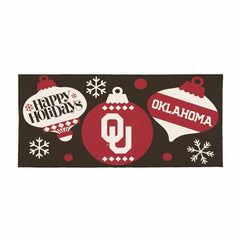 University of Oklahoma Holiday Flocked Coir Sassafras Switch Mat, 22"x, Collegiate