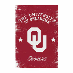 University of Oklahoma Wood Wall Sign, 16x24, Collegiate, Home