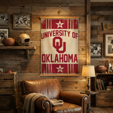 University of Oklahoma, Canvas Wall Tapestry, Medium, 36x24, Collegiate, Home