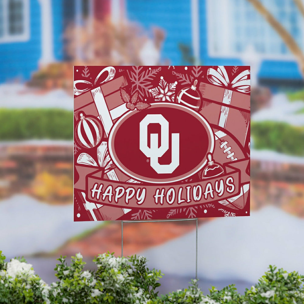 University of Oklahoma Yard Sign, Holiday, Collegiate, Home