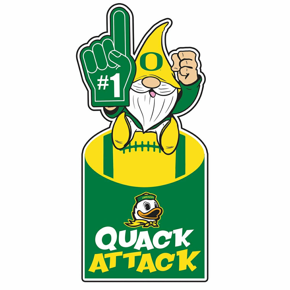 University of Oregon Gnome Metal Sign 10"L x 30"H, Collegiate, Home