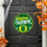 University of Oregon Halloween Round Door Décor with Hanging Rope, 18x, Collegiate, Home