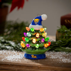4" Mini LED Tabletop Christmas Tree, Set of 2, University of Pittsburg, Collegiate, Home