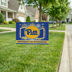 University of Pittsburgh Yard Sign, Patriotic, Collegiate, Home