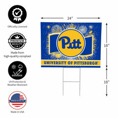 University of Pittsburgh Yard Sign, Patriotic, Collegiate, Home
