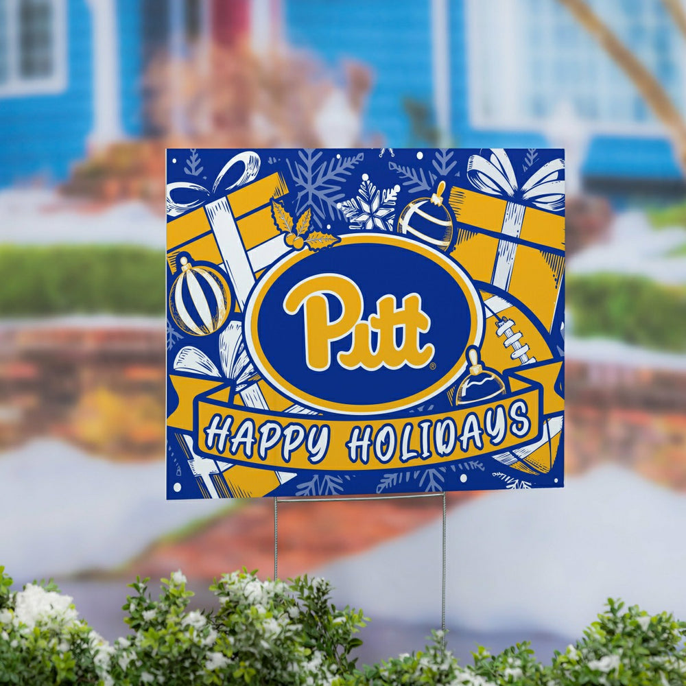 University of Pittsburgh Yard Sign, Holiday, Collegiate, Home