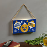 University of Pittsburgh Holiday Wood Wall Sign, 6x11, Collegiate, Home