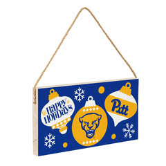 University of Pittsburgh Holiday Wood Wall Sign, 6x11, Collegiate, Home