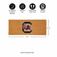 University of South Carolina Extra Large Full Color Coir Mat, 60"x24", Collegiate