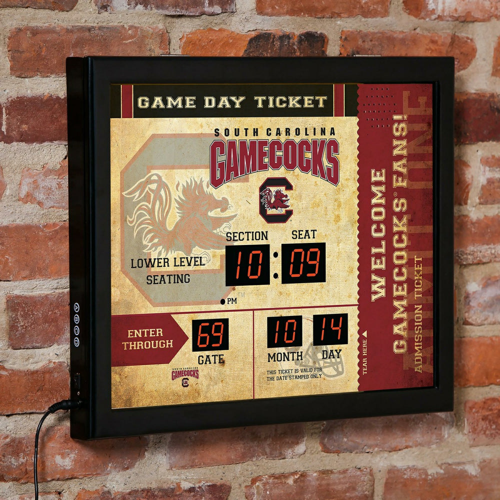Scoreboard Wall Clock, South Carolina, Collegiate, Home