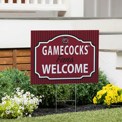 University of South Carolina Coroplast Yard Sign, "Fans Welcome", Collegiate, Home