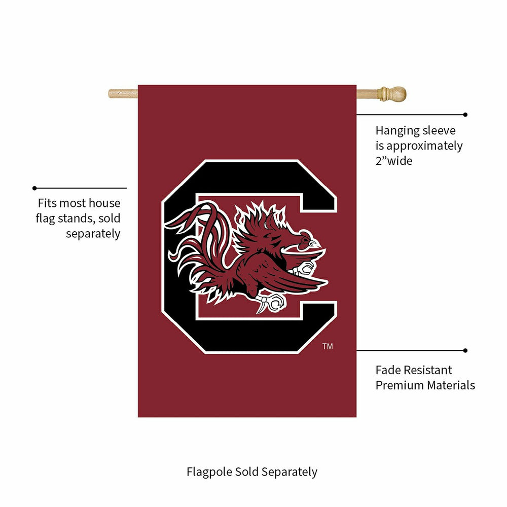 University of South Carolina Applique House Flag, Collegiate, Home
