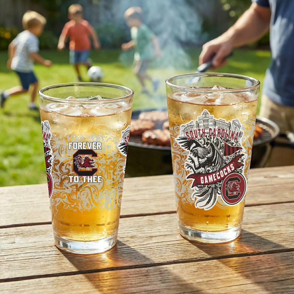 University of South Carolina 16oz Glass pint, Set of 2, Collegiate, Home