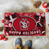 University of South Dakota Holiday PVC Mat, 28"x16", Collegiate