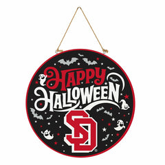 University of South Dakota Halloween Round Door Décor with Hanging Rop, Collegiate, Home
